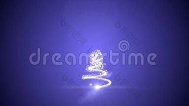发光粒子的圣诞树。 2017年最高额
